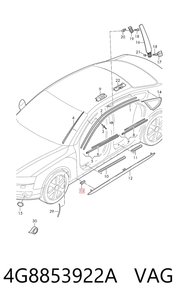  4G8853922A VAG