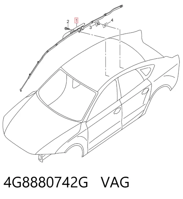 Подушка безпеки, збоку, права, AIRBAG 4G8880742G VAG
