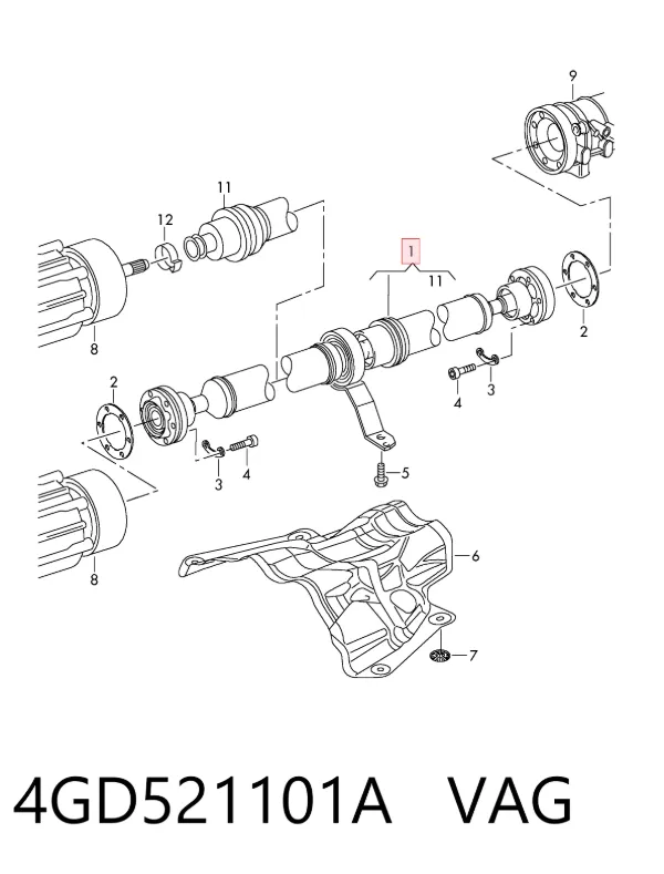 Кардан задній 4GD521101A VAG