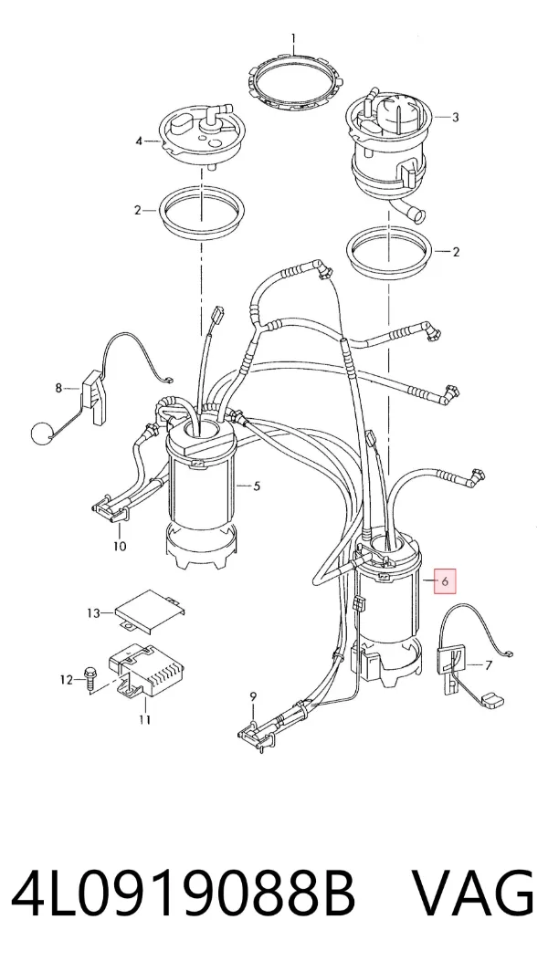 Бензонасос 4L0919088B VAG