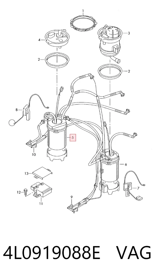 Бензонасос 4L0919088E VAG