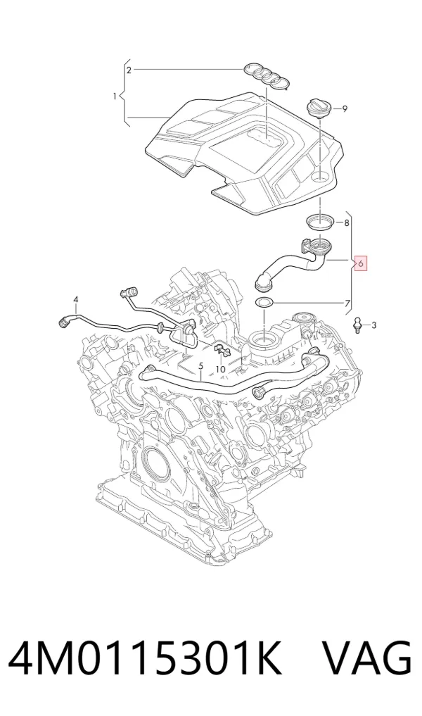 Горловина маслозаливна 4M0115301K Bentley