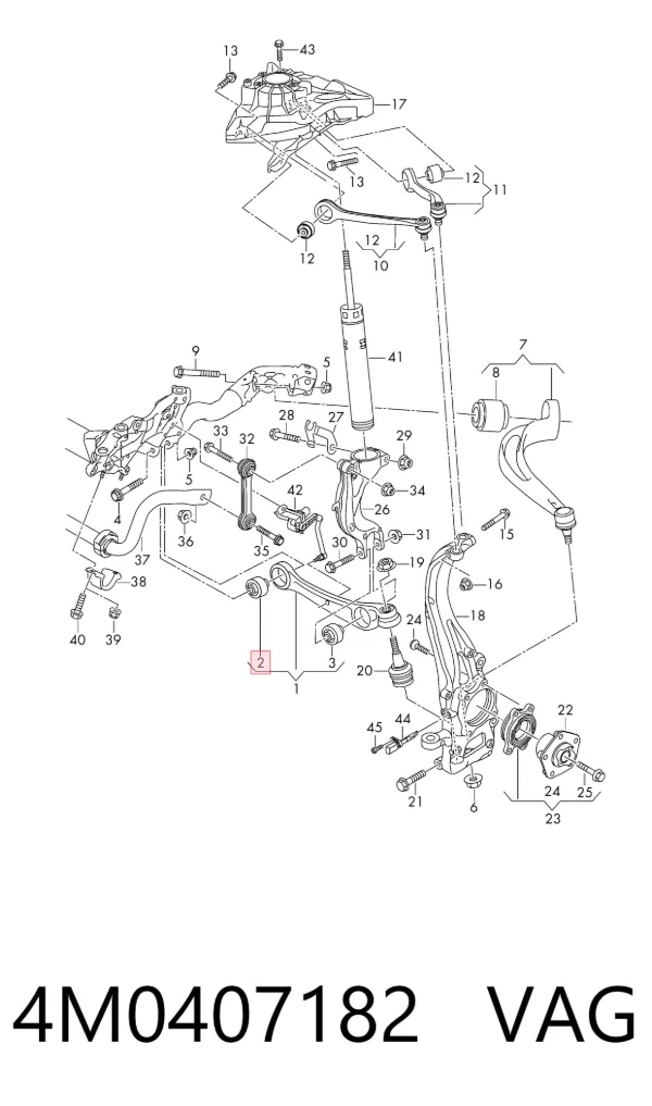 Сайлентблок переднього важеля 4M0407182 VAG