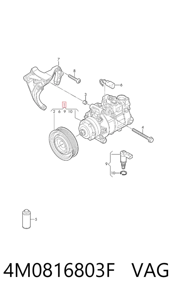Компресор кондиціонера 4M0816803F VAG