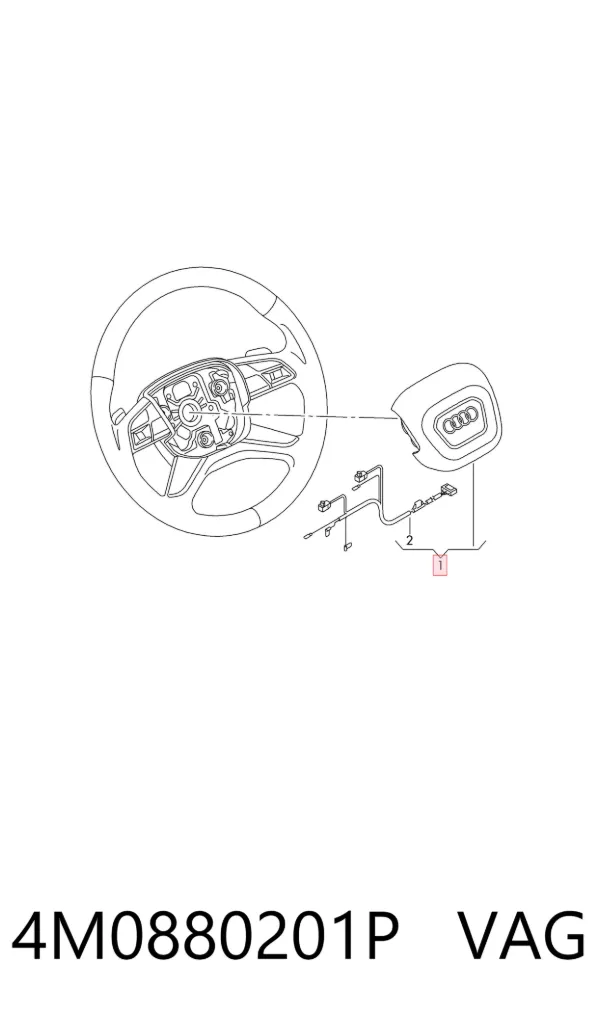 Подушка безпеки, водійська, AIRBAG 4M0880201P VAG