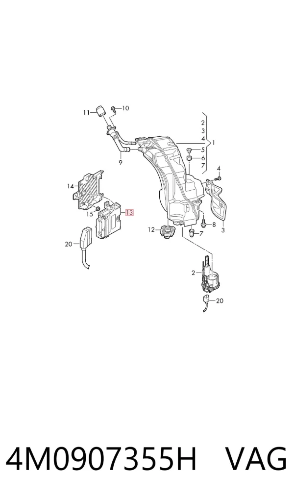 Блок управління AD BLUE 4M0907355H VAG