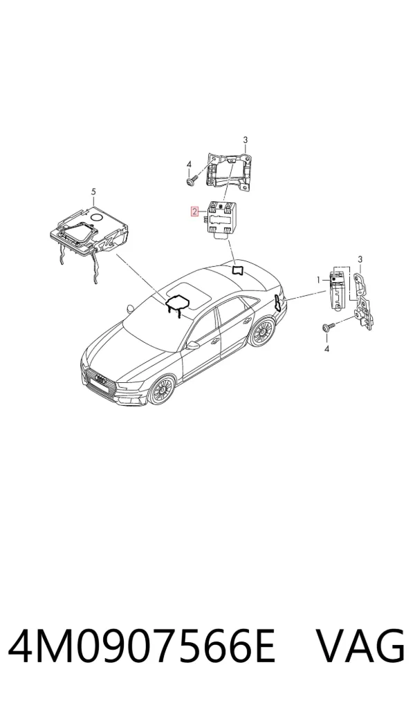 Датчик контролю мертвої зони, задній 4M0907566E VAG