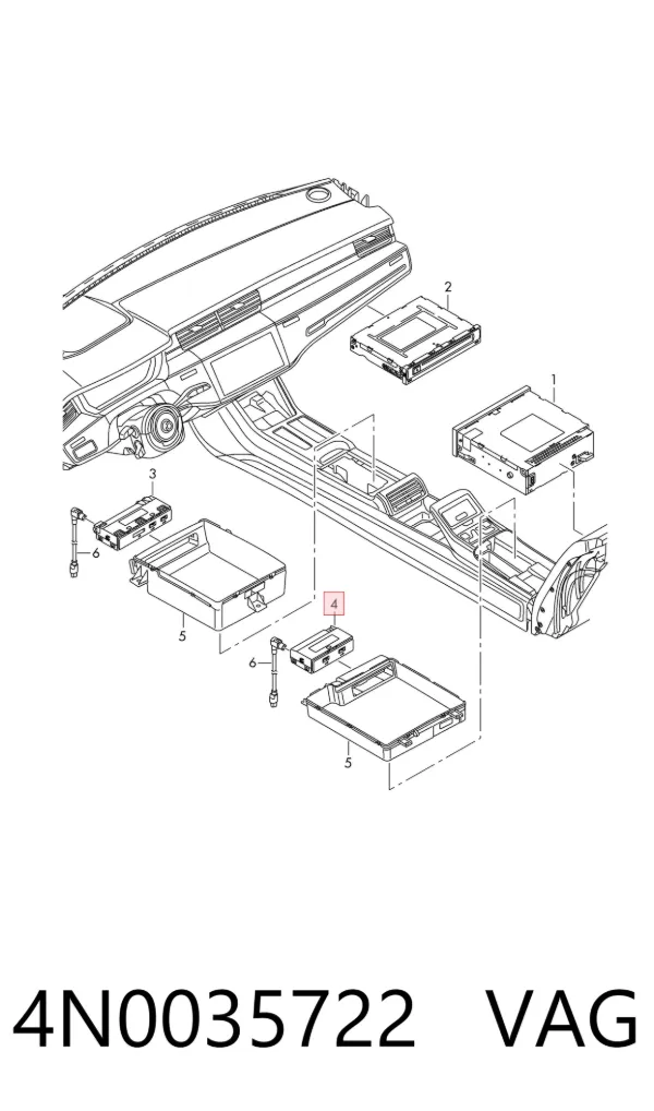 USB-розгалужувач 4N0035722 VAG