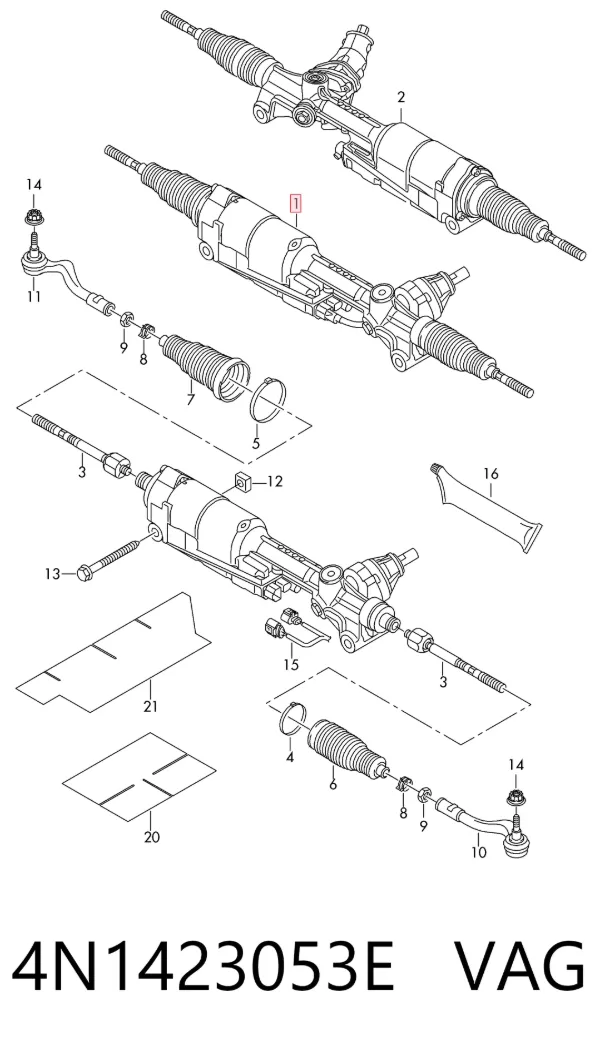 Рульова рейка 4N1423053E VAG
