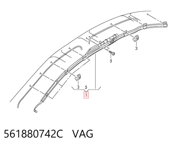 Подушка безпеки, збоку, права, AIRBAG 561880742C VAG