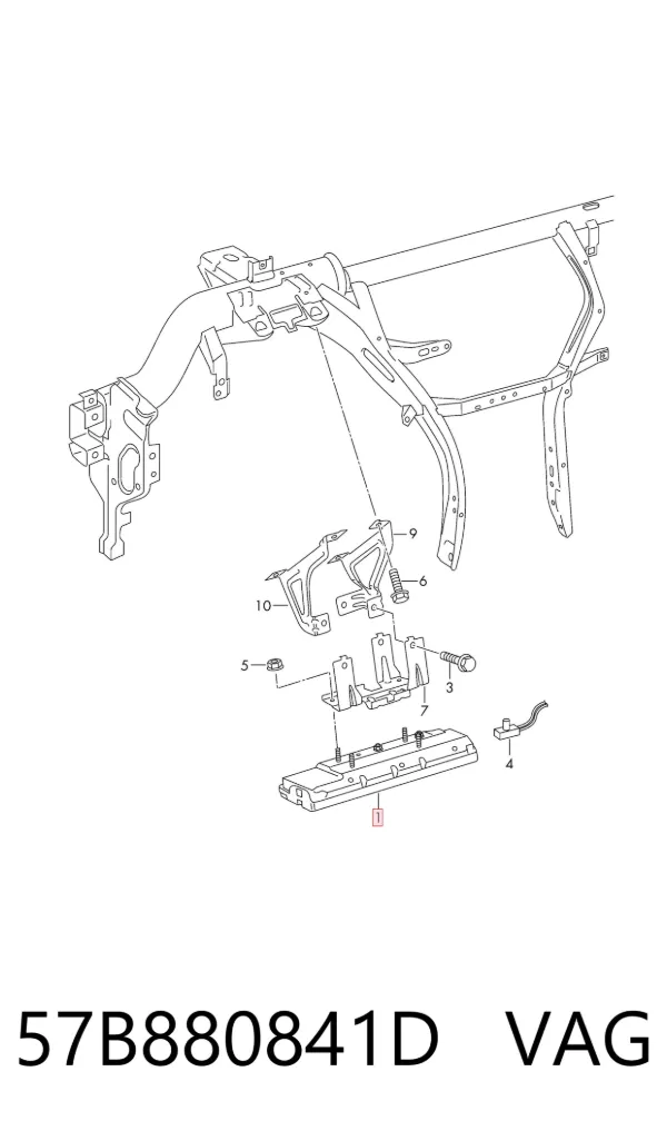 Подушка безпеки, водійська, AIRBAG, захисту колін 57B880841D VAG