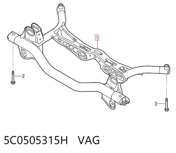 Балка задня 5C0505315H VAG