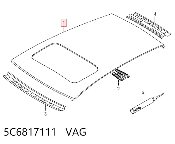 Дах 5C6817111 VAG