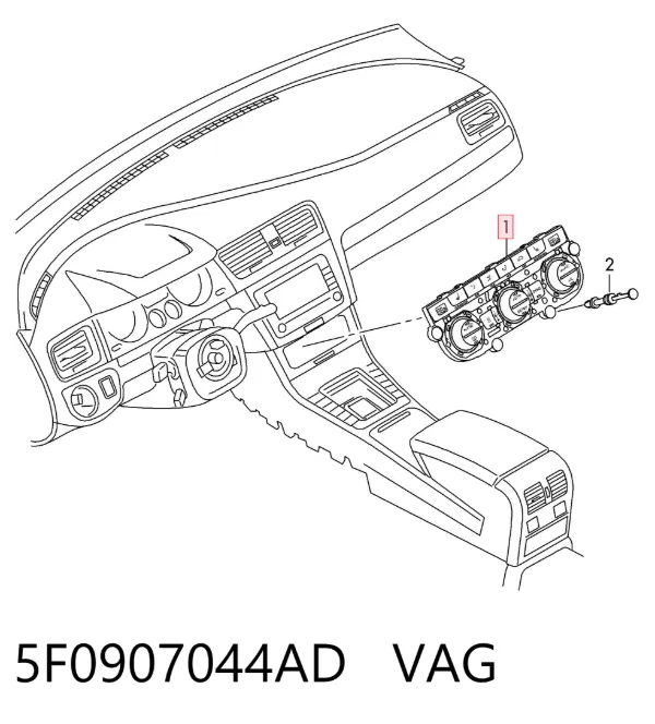 Блок управління кондиціонером 5F0907044AD VAG