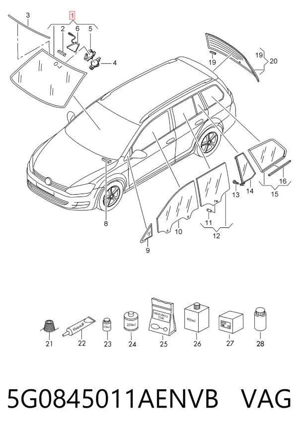 Лобове скло AB63782A XYG