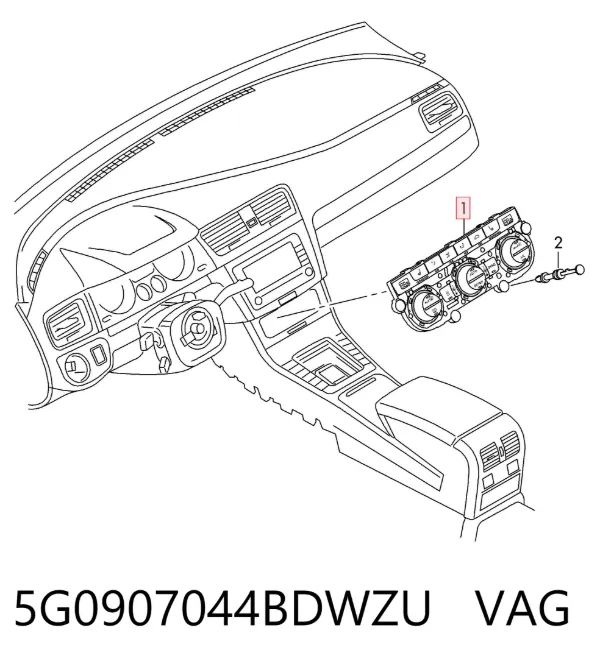 Блок управління кондиціонером 5G0907044BDWZU VAG