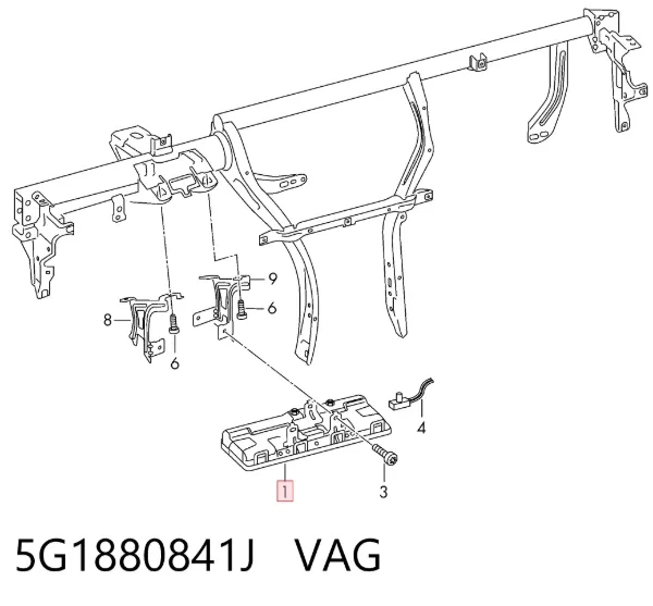 Подушка безпеки, водійська, AIRBAG, захисту колін 5G1880841J VAG