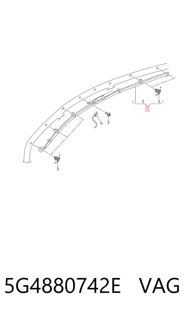 Подушка безпеки, збоку, права, AIRBAG 5G4880742E VAG