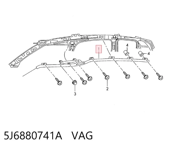 Подушка безпеки, збоку, ліва, AIRBAG 5J6880741A VAG