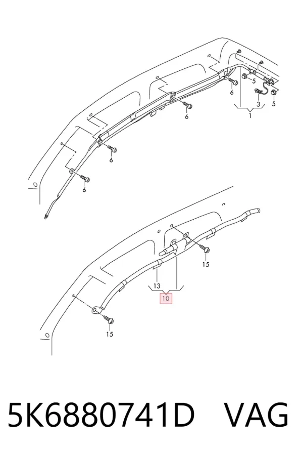 Подушка безпеки, збоку, ліва, AIRBAG 5K6880741D VAG