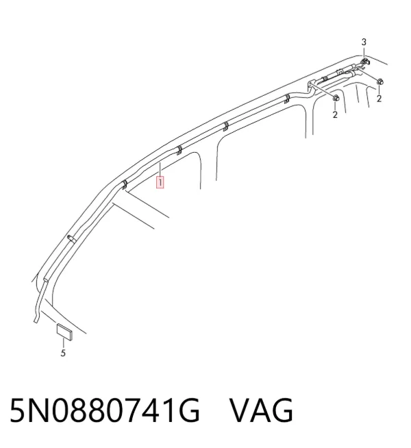 Подушка безпеки, збоку, ліва, AIRBAG 5N0880741G VAG