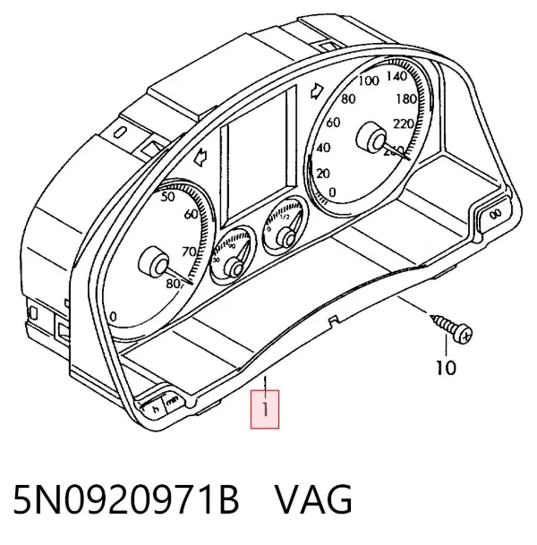 Приладова дошка-щиток приладів 5N0920971B VAG
