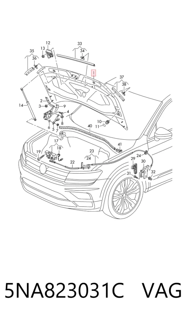Капот 5NA823031C VAG