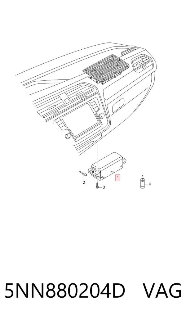 Подушка безпеки, пасажирська, AIRBAG 5NN880204D VAG