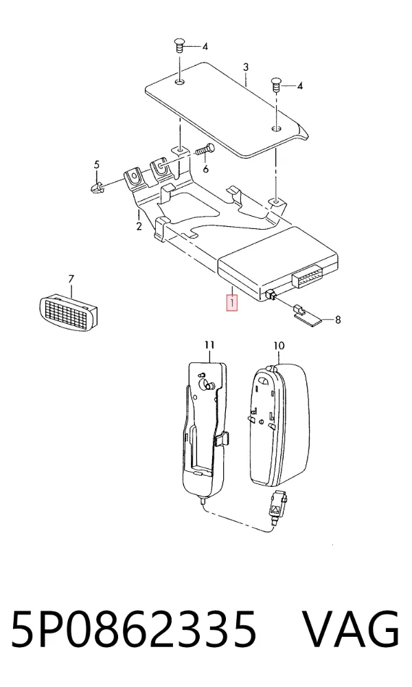 Блок керування Bluetooth 5P0862335 VAG