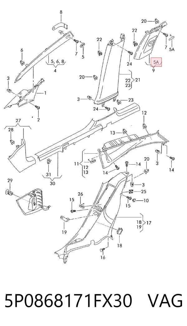  5P0868171FX30 VAG