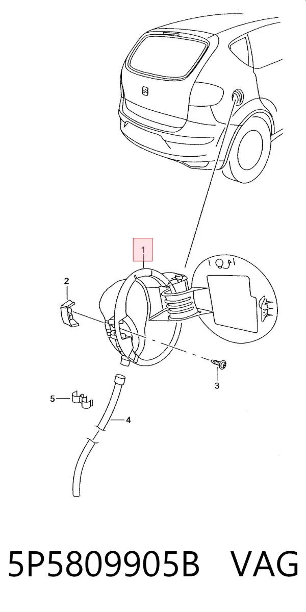 Лючок бензобака 5P5809905B VAG