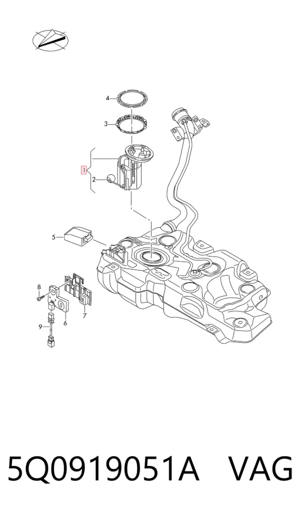 Бензонасос 5Q0919051A VAG