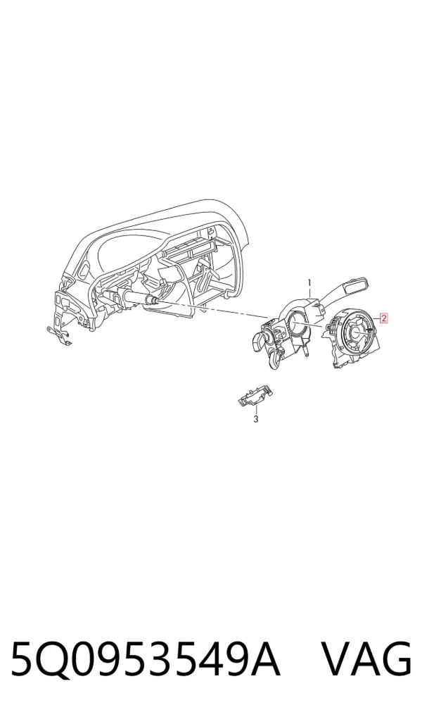 Шлейф керма 5Q0953549A VAG