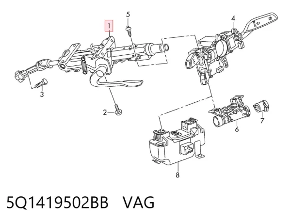 Рульова колонка 5Q1419502BB VAG
