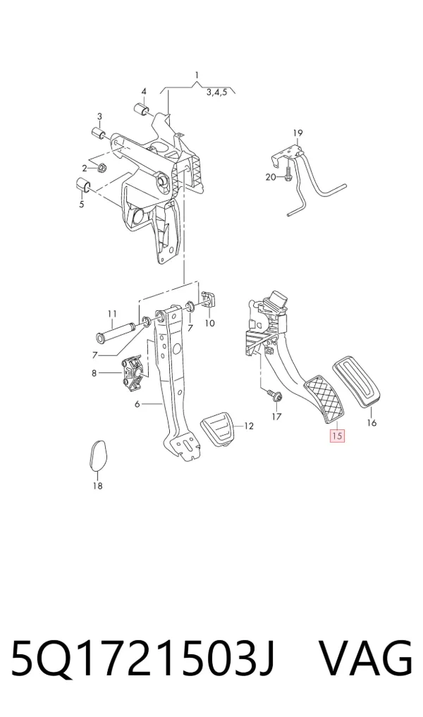 Педаль газу Volkswagen Touran III