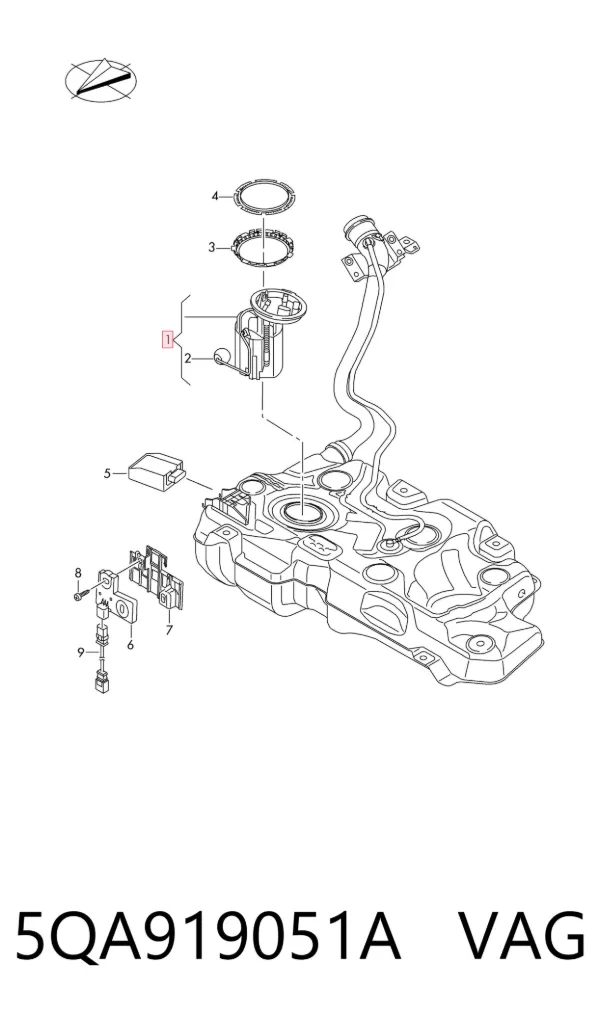Бензонасос 5QA919051A VAG