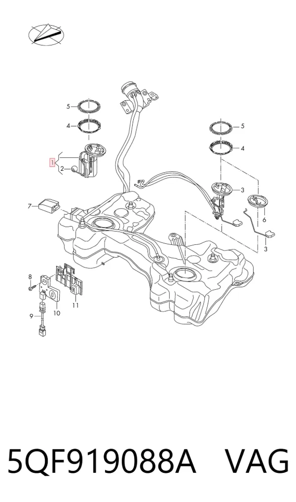 Бензонасос 5QF919088A VAG