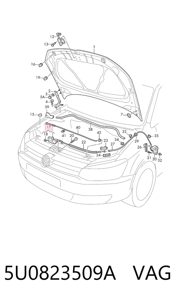 Замок капота Seat Ibiza IV