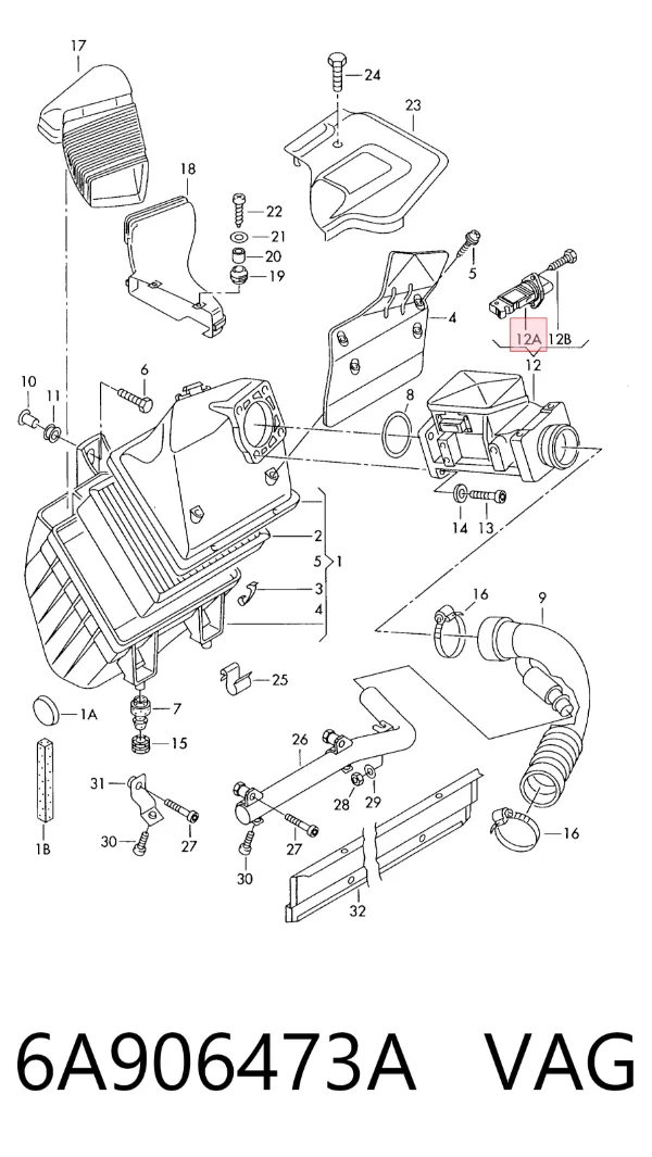 ДМРВ 6A906473A VAG