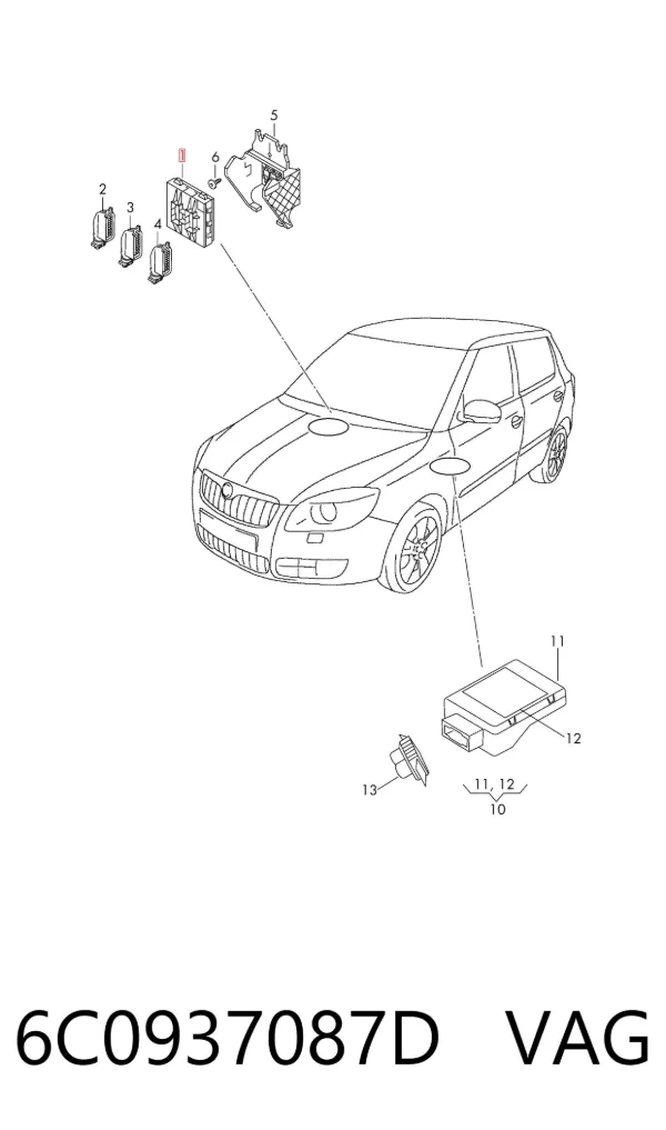 Блок комфорту 6C0937087D VAG