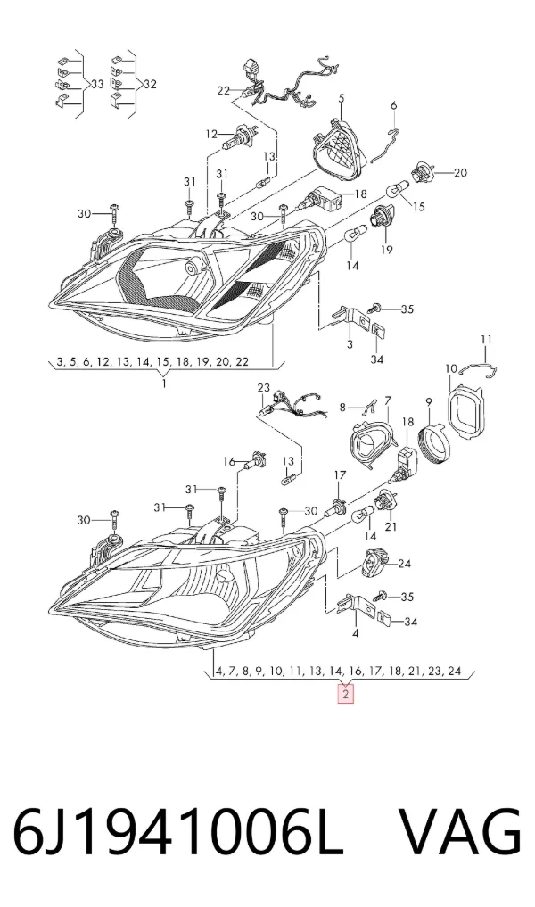 Фара права 6J1941006L VAG