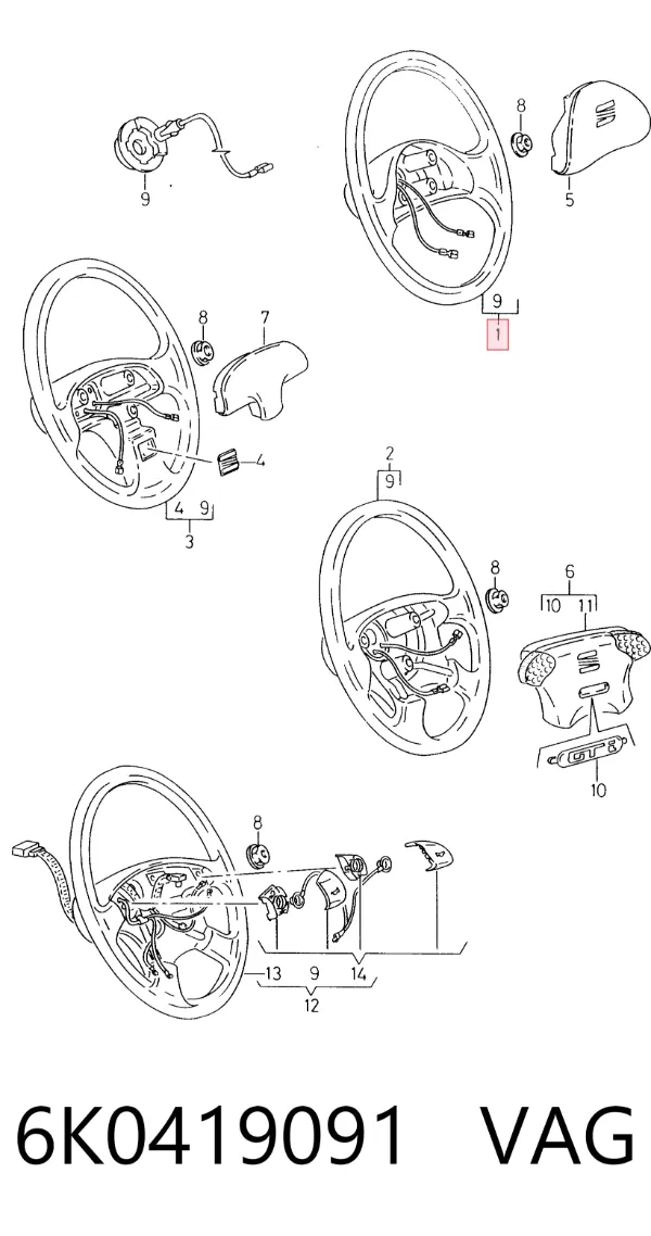 Кермо Seat Cordoba 6K2, C2