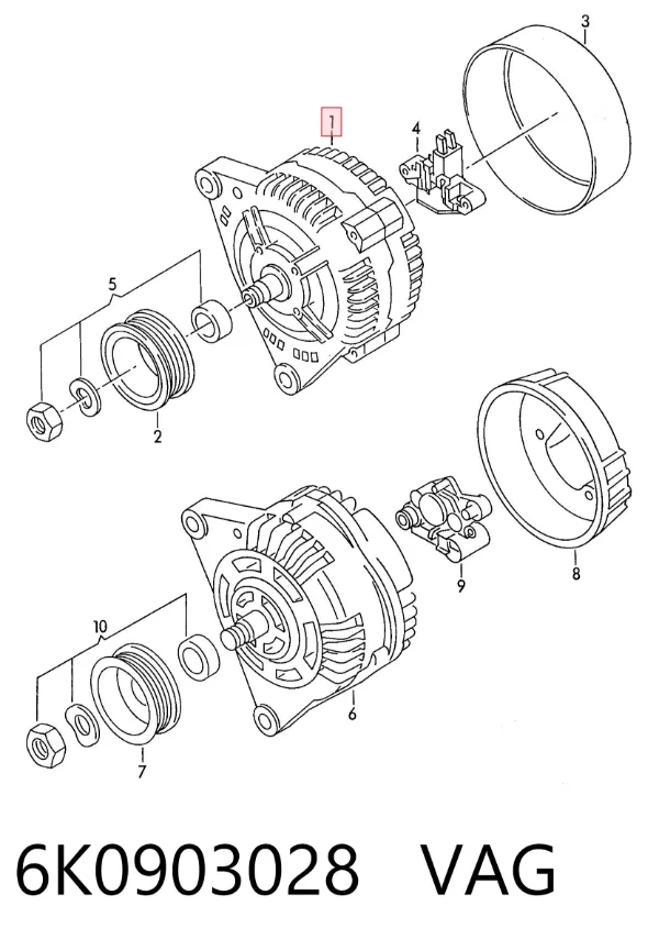 Генератор 6K0903028 VAG