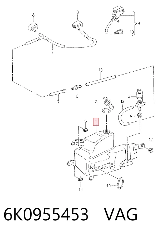 Бачок омивача Seat Cordoba 6K2, C2