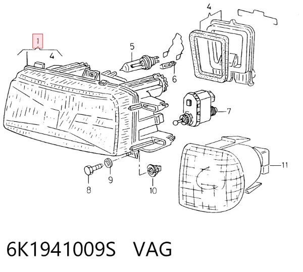 Фара ліва 6K1941009S VAG