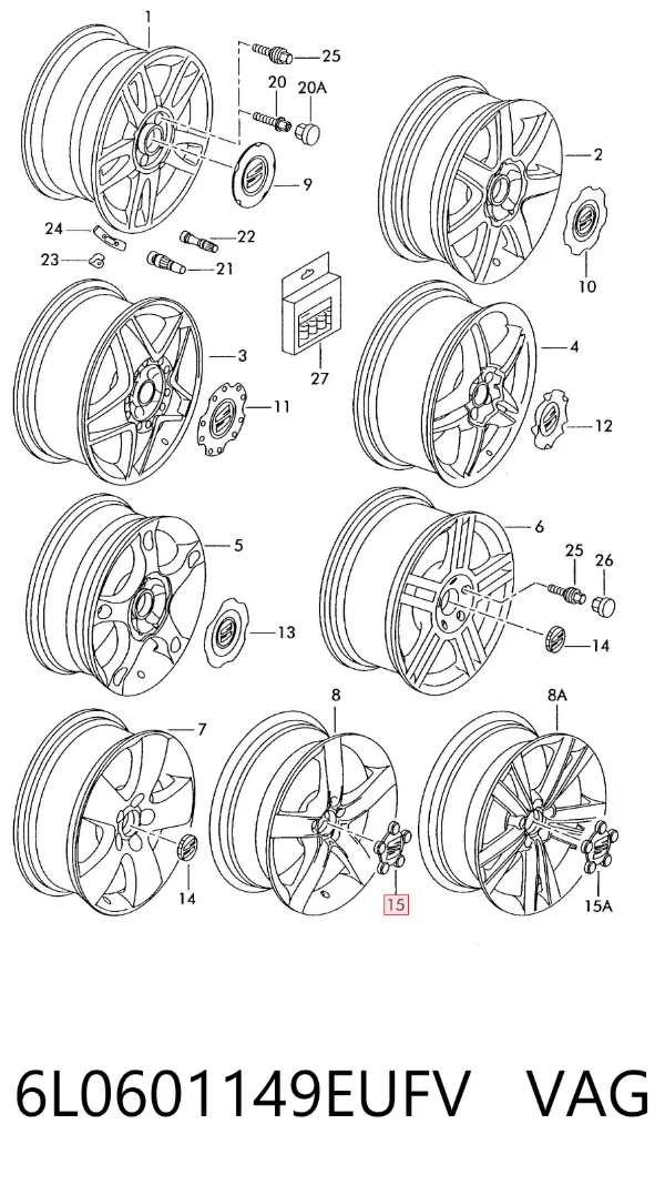 Ковпаки 6L0601149EUFV VAG