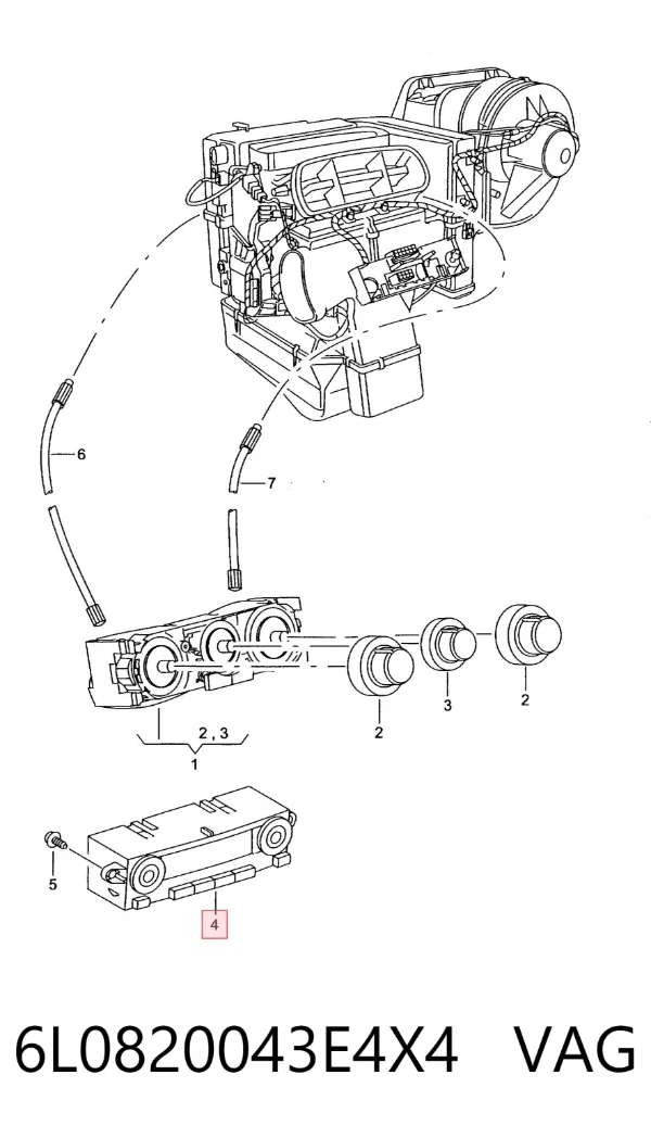 Блок управління кондиціонером Seat Cordoba 6L2