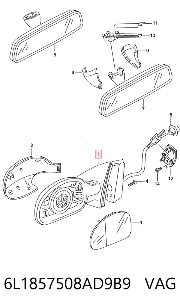 Дзеркало праве Seat Cordoba 6L2