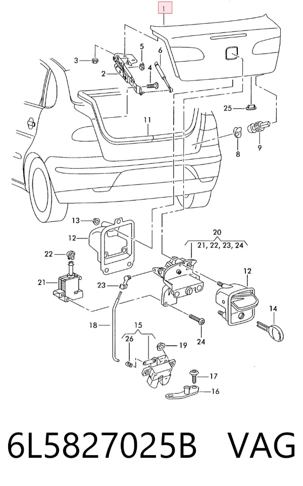 Кришка багажника Seat Cordoba 6L2