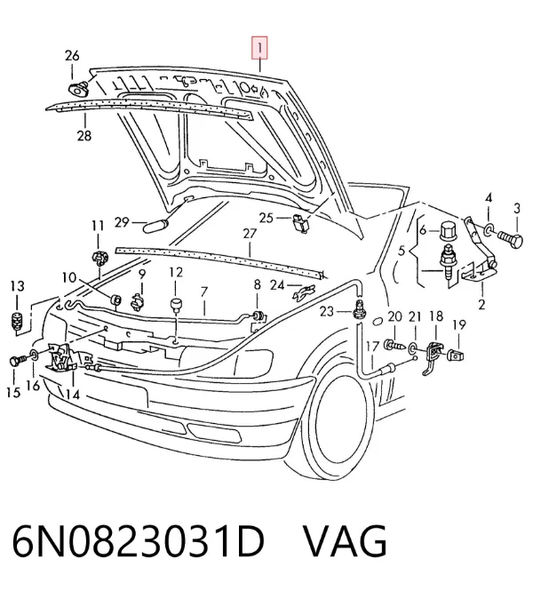 Капот 6N0823031D VAG